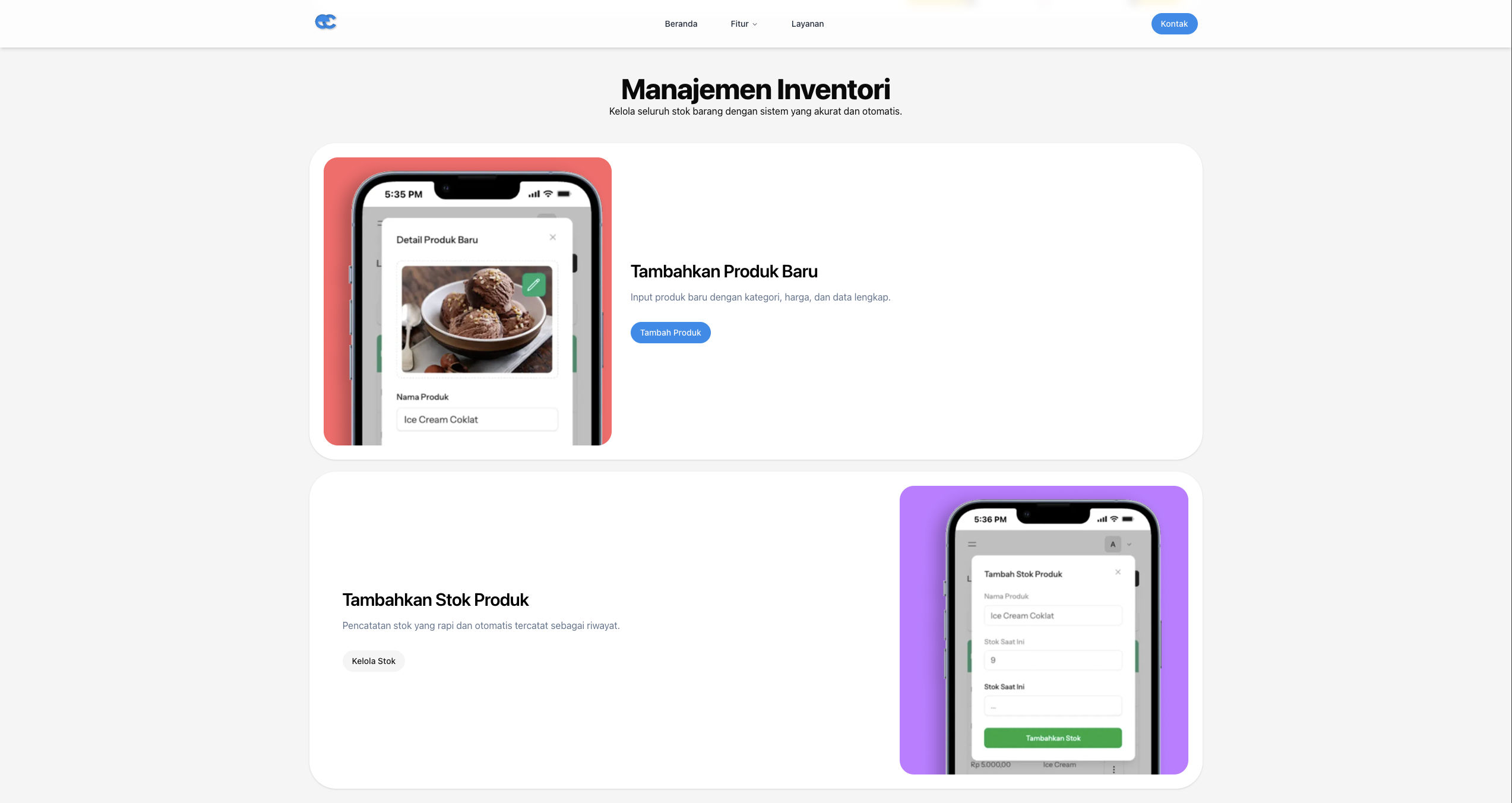 Landing Page Application Service