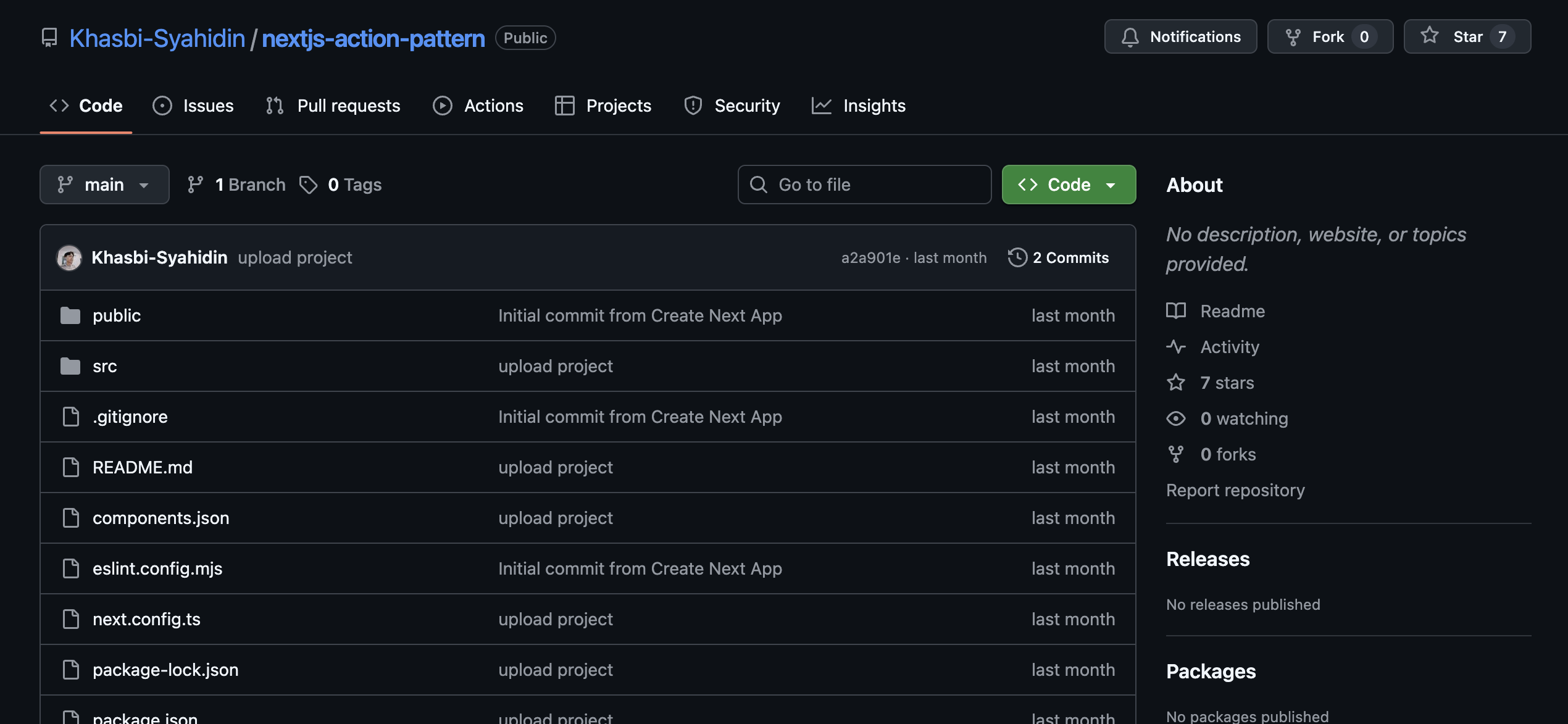 Next JS Action Pattern