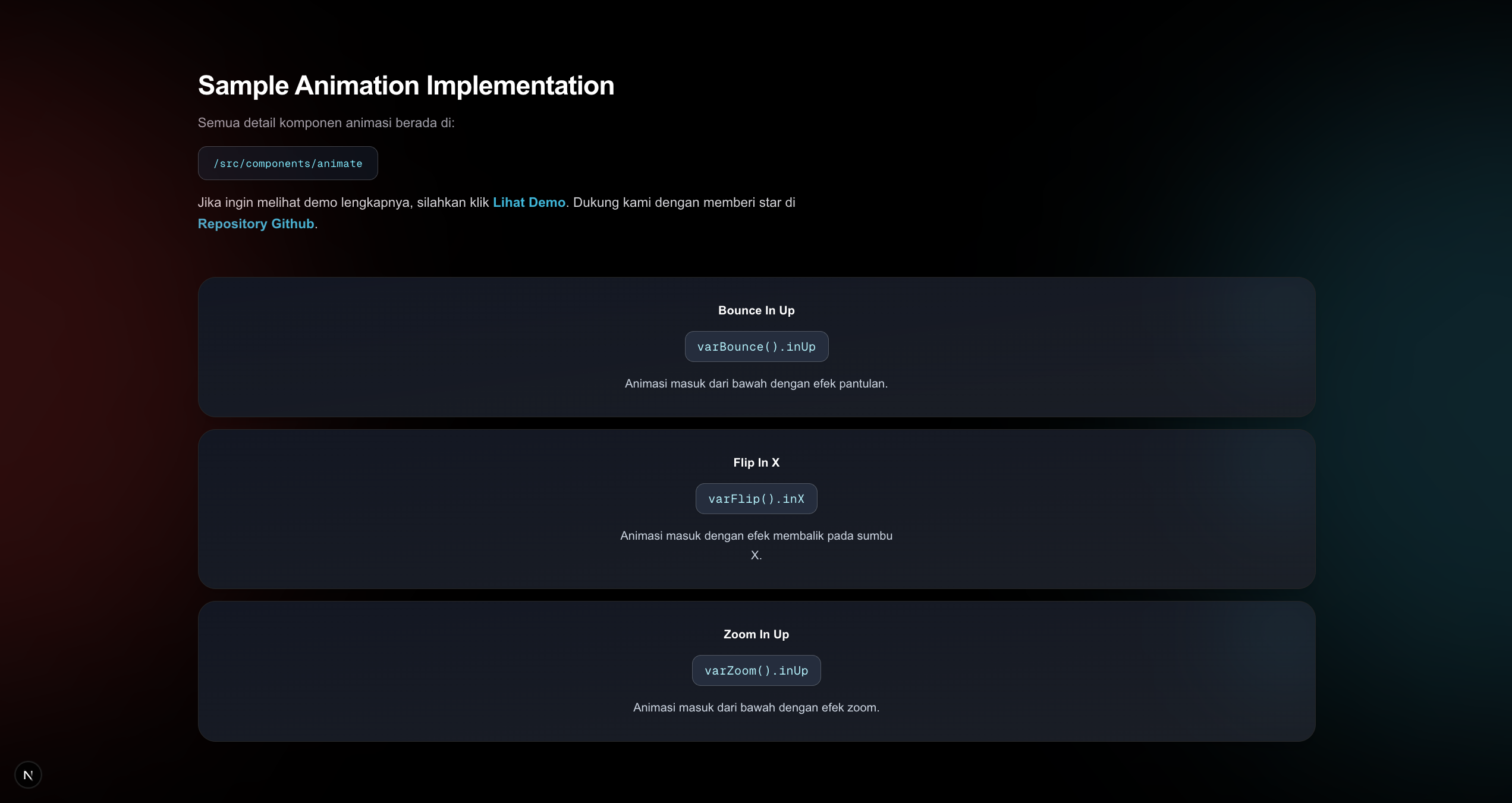 Open Source Starter Animation React JS